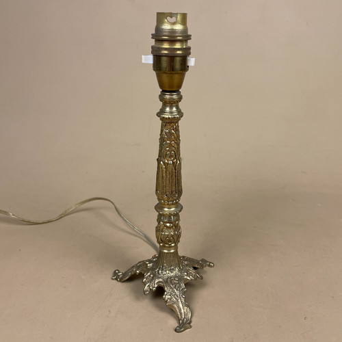 Ornate brass lamp - metal, gold