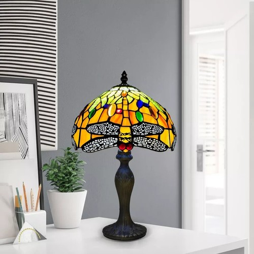 Antique tiffany table lamp - table,