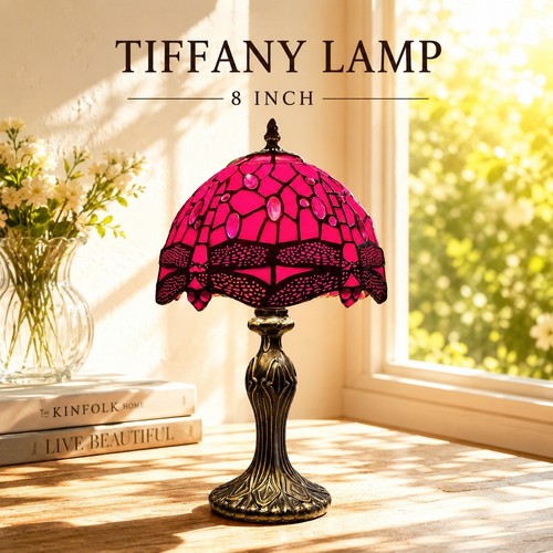 Antique tiffany style red - antique, 8"