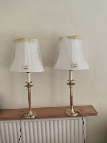 Pair brass table - pair, of