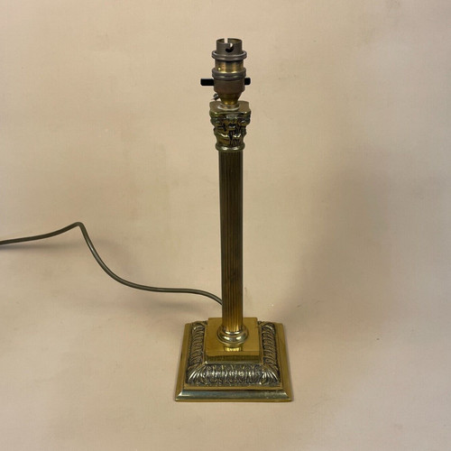 Antique brass gold metal lamp - antique,