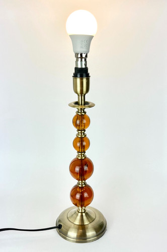 Retro amber resin sphere - sphere, table