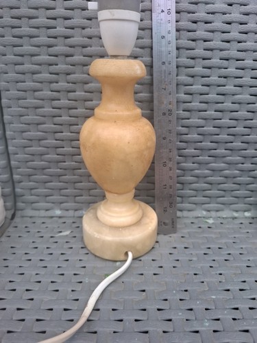 Vintage alabaster table lamp - alabaster,