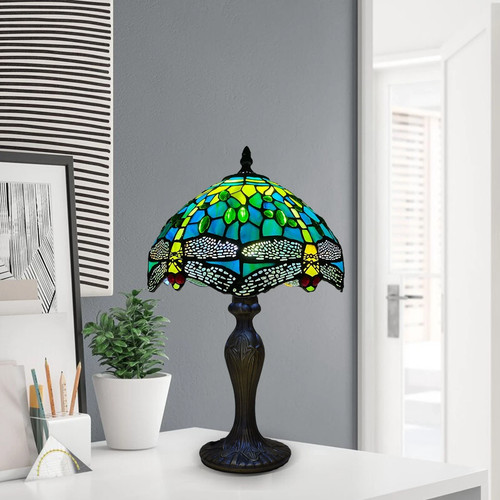 Tiffany style table - table, lamp