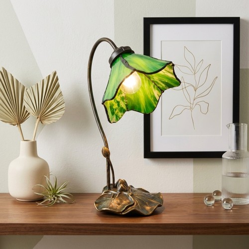 Green floral tiffany style - tiffany,