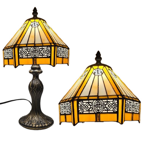 Tiffany yellow hexagon style - yellow,