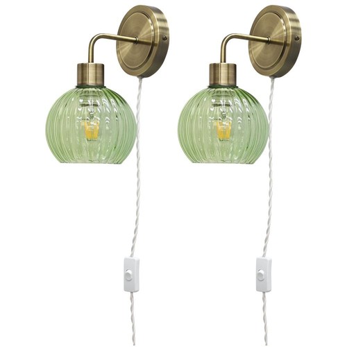 Set antique brass plug in - plug,