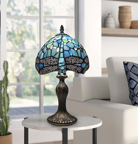 Antique tiffany style blue - 8",